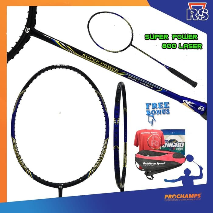 RAKET RS SUPER POWER 800 LASER RAKET BADMINTON ORIGINAL