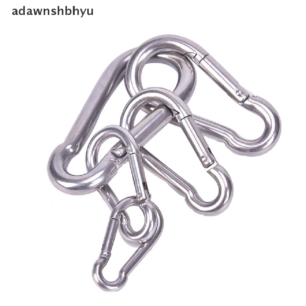 Adawnshbhyu 304gantungan Kunci Spring Carabiner Snap Hook Stainless Steel Quick Link Lock Buckle