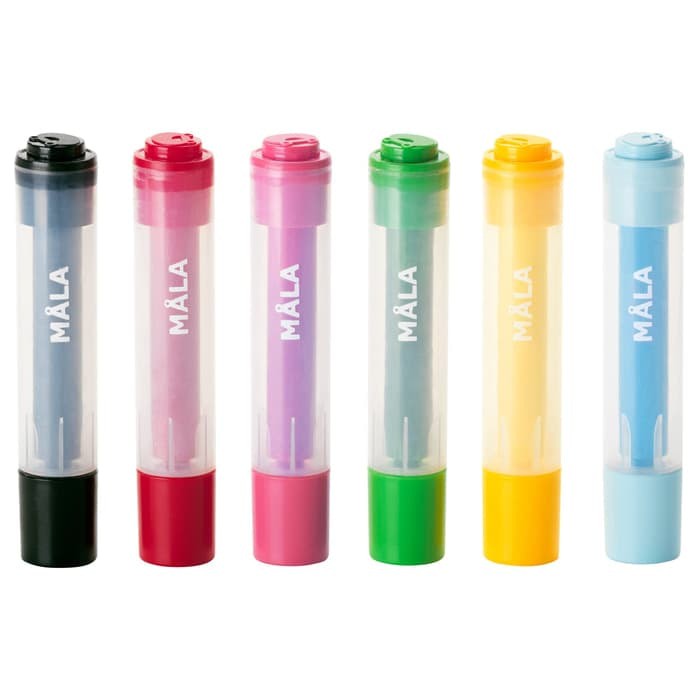 

Unik Mainan Anak IKEA Mala Cap Stampel Warna Colours Stamp Pen Isi 6pcs Diskon
