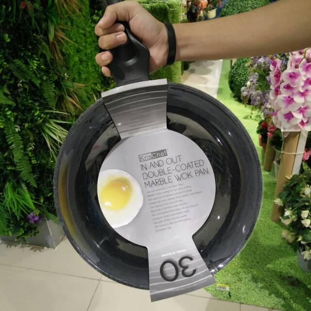 Marble Wok Pan 30 cm By KrisChef Ace Hardware