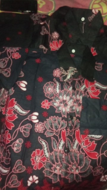 Batik Couple Keluarga Sania Ruffle Ori Ndoro Jowi Dnt Motif Sakura Merah Termurah