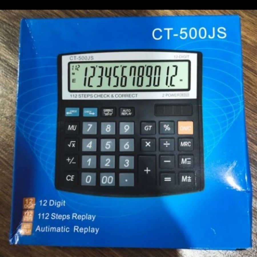 Calculator CT 500 JS 12 Digit CHECK &amp; CORRECT Kalkulator CT-500JS | distshop