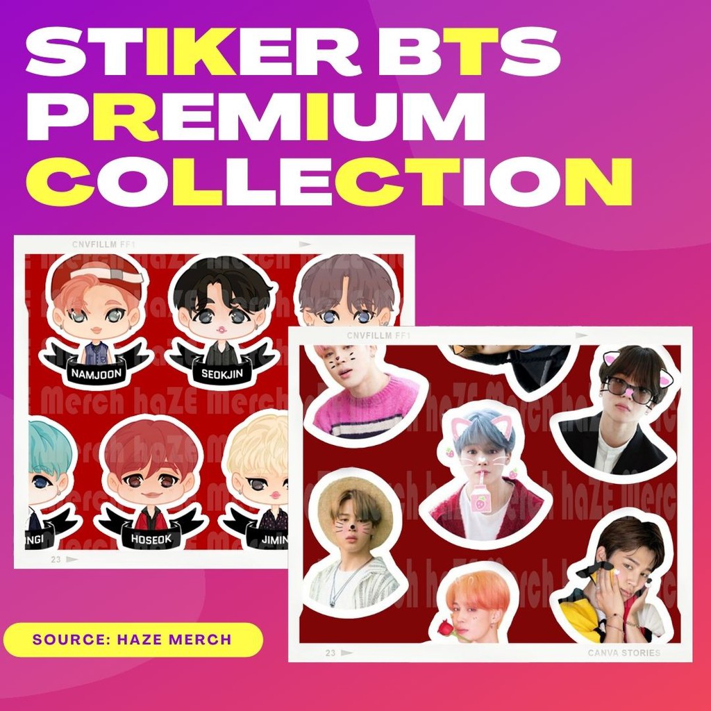 

Stiker BTS - Member BTS - Stiker Cromo- vinyl - haZE Merchsndise