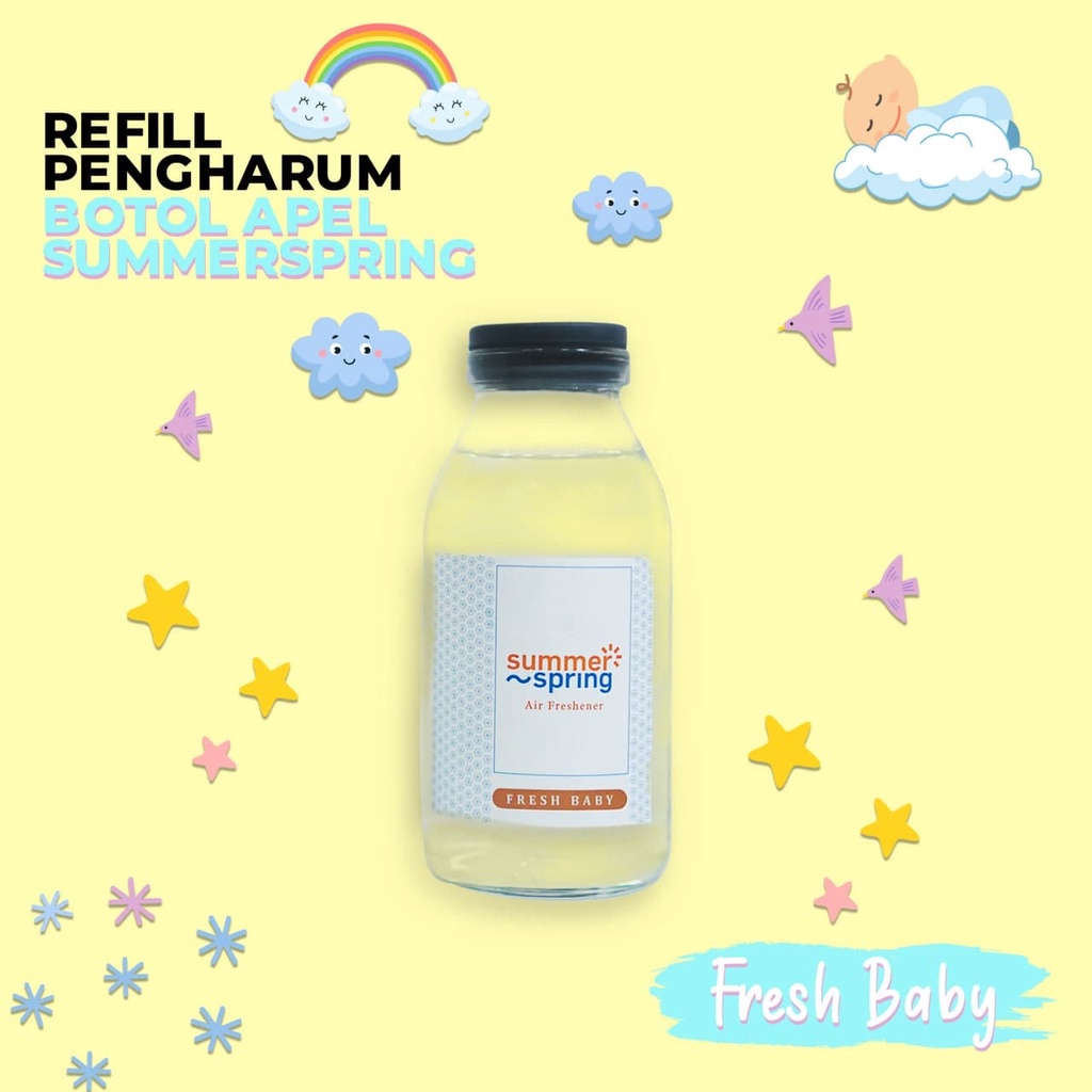 Parfum Mobil Pengharum Ruangan Pewangi Kamar Tidur Harum Summer Spring | Refill Apel | Fresh Baby