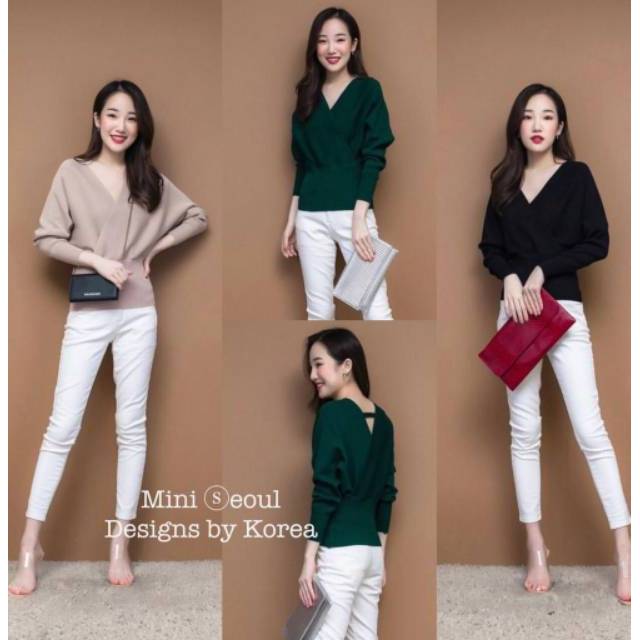 Kheyla Top Rajut BG9 / BAJU / ATASAN / BLOUSE WANITA RAJUT / POLOS / TERMURAH / NEW / BEST SELLER