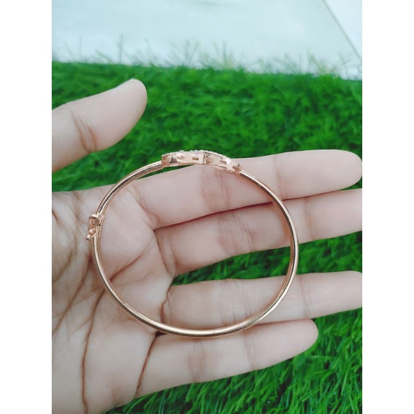 GELANG PIPA BANGLE BULAT &amp;OVAL INFINITY MP / GELANG PERAK ASLI SILVER 925 LAPIS EMAS / GELANG FASHION WANITA TERBARU