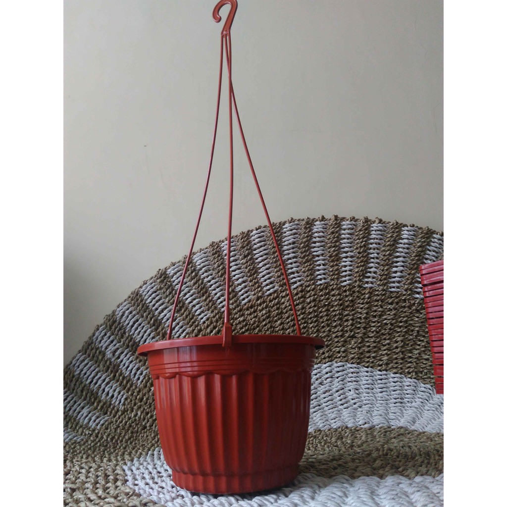 POT BUNGA HIAS PLASTIK - POT BUNGA TANAMAN GANTUNG PUMBA UKURAN 20  BUNGA PLASTIK TANAMAN HIAS POLOS