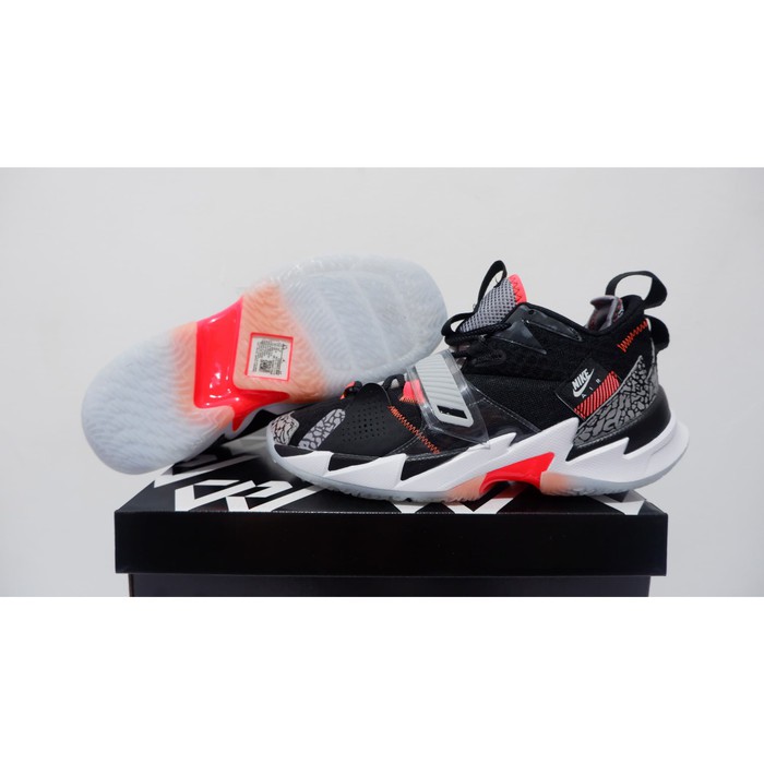 Sepatu Basket Air Jordan AJ Why Not Zero 3 Zer0.3 Black Cement