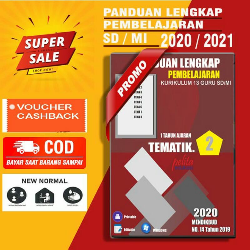 RPP 1 Lembar K13 Terbaru 2020/2021 Tematik kelas 2 SD/MI (PelitaEdukasi)