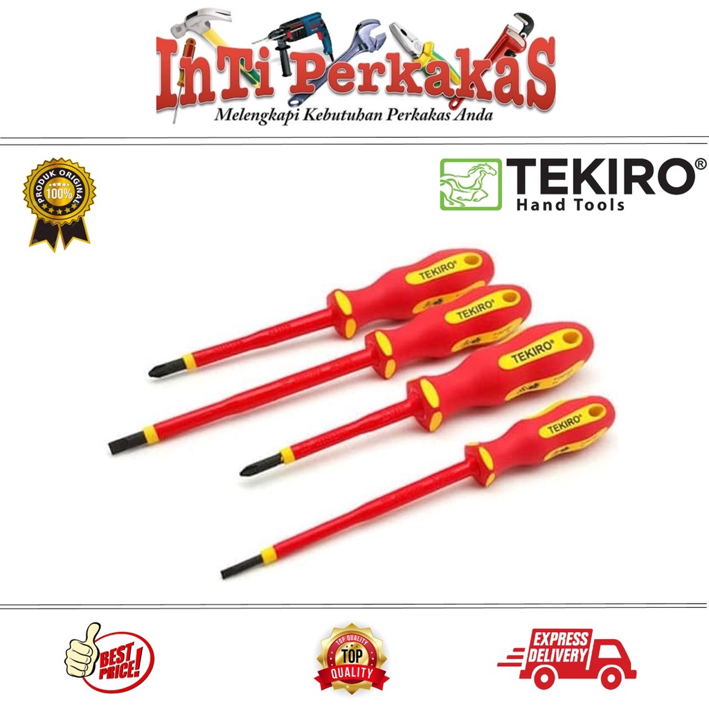 Jual Tekiro Obeng Elektrick Set Pcs Insulation Screwdriver Set Obeng Listrik Set Shopee