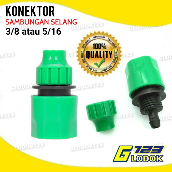 Konektor Selang Pompa 3/8 dan 5/16 DC 12V Quick Release