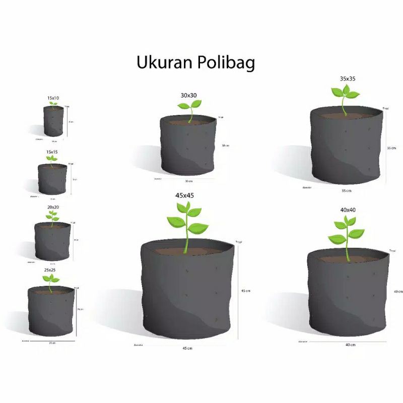 

Premium Polybag polibeg all uk ECERAN per biji 1biji/pcs