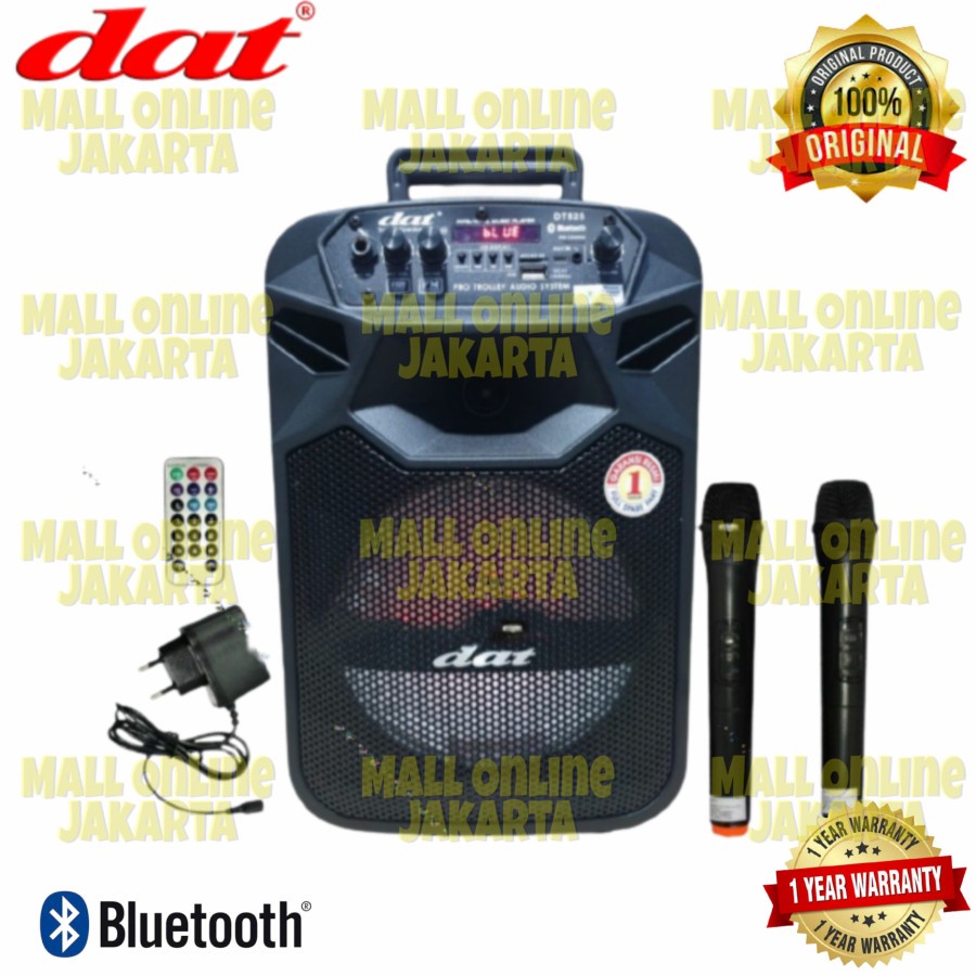 SPEAKER DAT DT 825 BLUETOOTH MIC WIRELESS 2 GARANSI RESMI