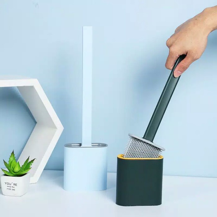 Sikat Toilet Pembersih Kloset Brush Silicone Elastis Silikon Wc Closet Flexible Alat Kamar Mandi