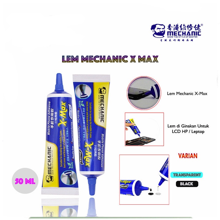 Lem Jelly MECHANIC X-MAX Super Lengket Bening / Black Ori