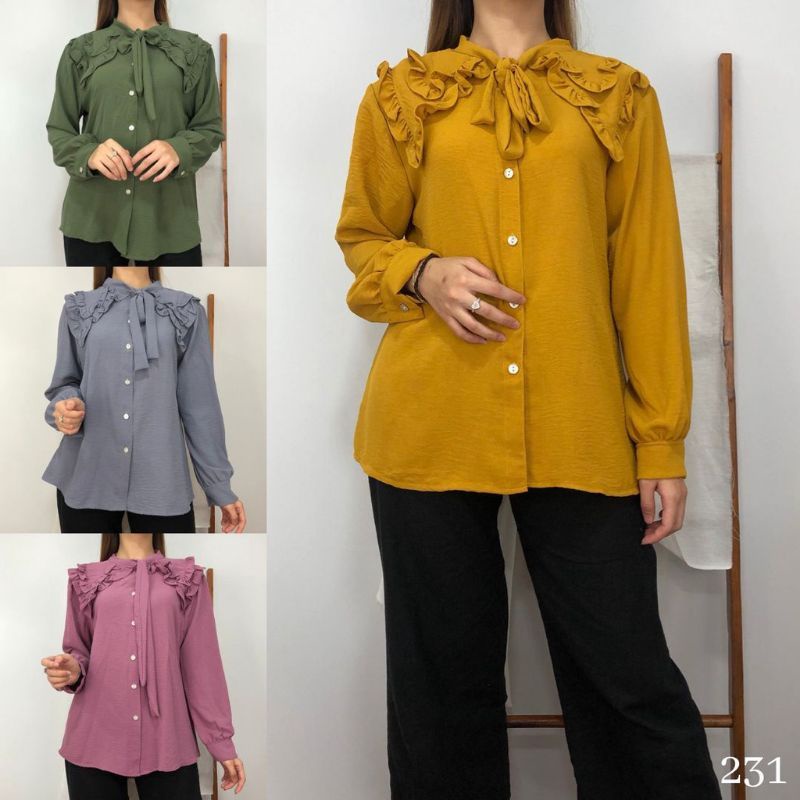 FARA BLOUSE PITA CRINKLE AIRFLOW//Fashion Wanita Dewasa Terbaru