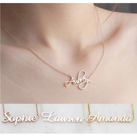 Kalung Nama Titanium Termurah Monel Anti Karat Akasesoris Wanita Kado Ulang Tahun Kalung Pria Kalung
