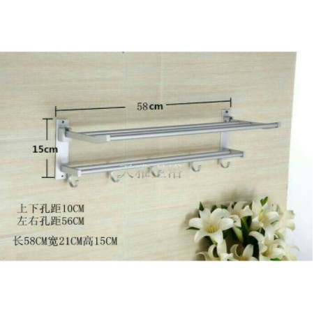 Rak Dinding Kamar Mandi Rak Dinding Aluminium Towel Hanger