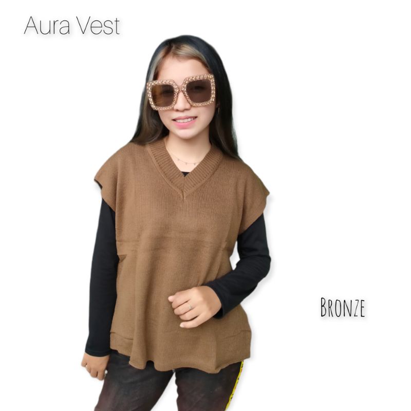 Aura Rompi Vest Rajut Mita Knit