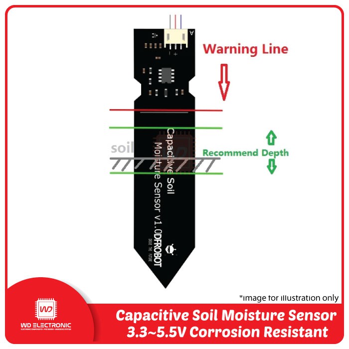 Capacitive Soil Moisture Corrosion Resistant Sensor module