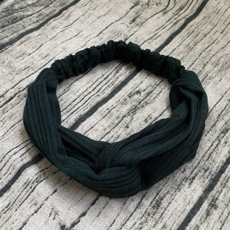 Bando Polos Salur - Bando Bandana Simpul Ala Korea - Headband - Bando Bandana Korea Untuk Wanita-(4-1) #5 Hijau