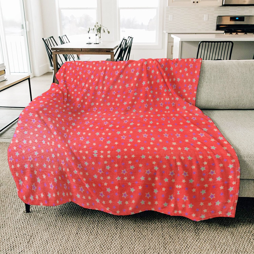 KING RABBIT SELIMUT- THERMAL BLANKET STAR PINK 150X200 CM