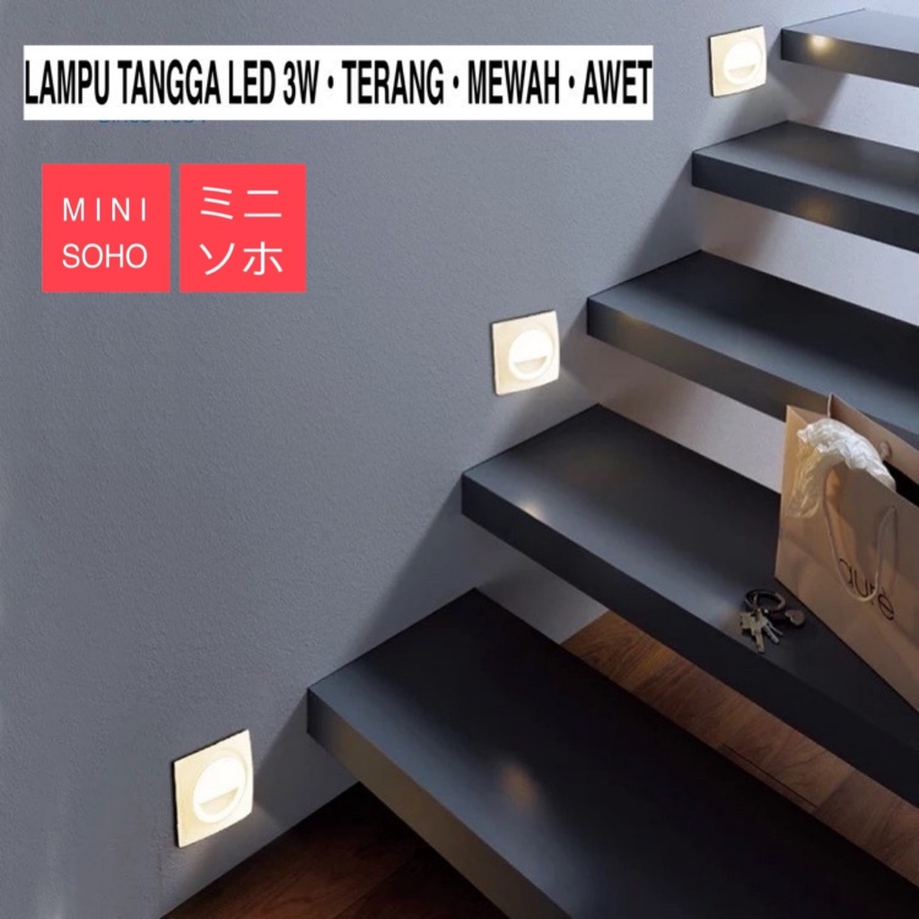 Lampu LED Tangga Dinding Tanam Light Lamp Tembok Staircase Stair