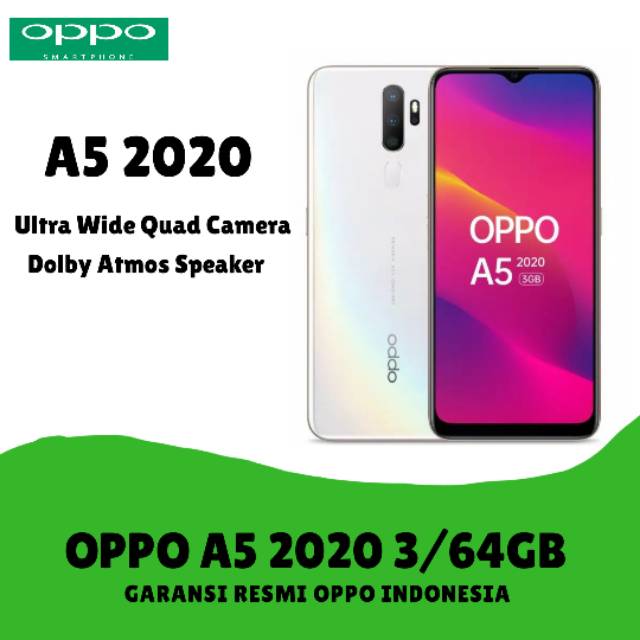 OPPO A5 2020 RAM 3GB ROM 64GB GARANSI RESMI