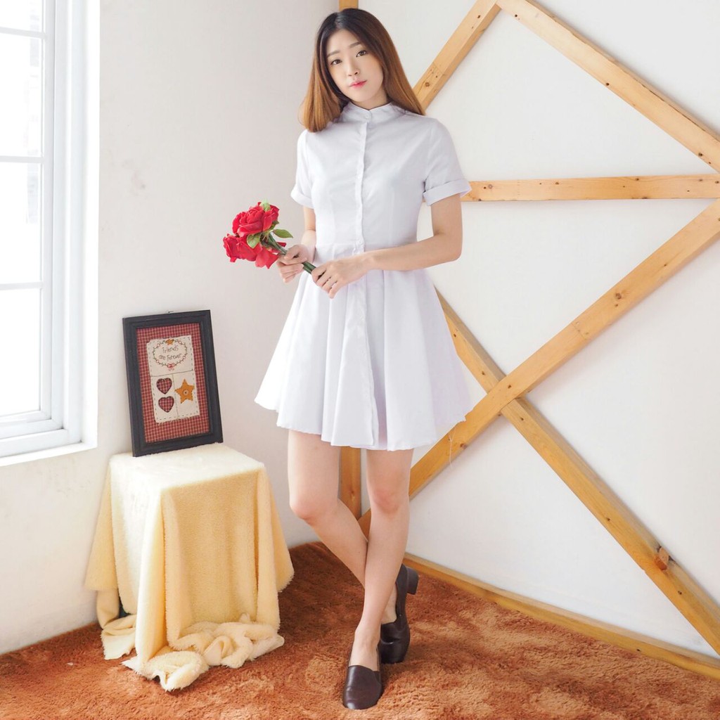 TJ058 - TIFFANY FLARE DRESS / Casual Dress Basic Dress Santai / Baju Terusan