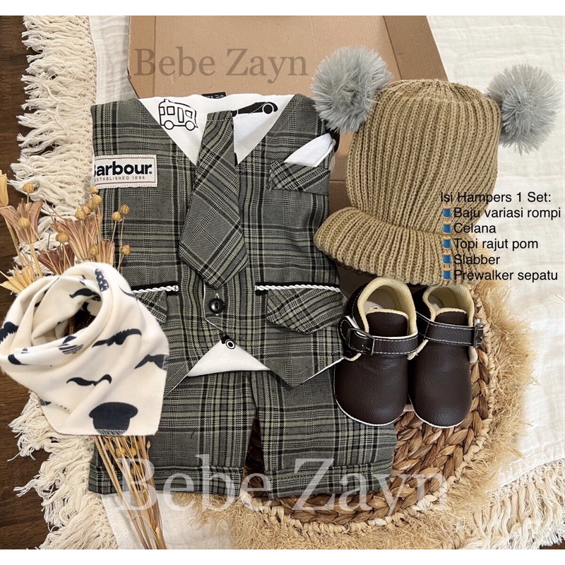 {BEBE ZAYN} Hampers baby/ hampers bayi/ baby gift/ kado bayi/ baby newborn/ Baby Boy/ Baby Boy Set-Tuxedo Spoiler Army