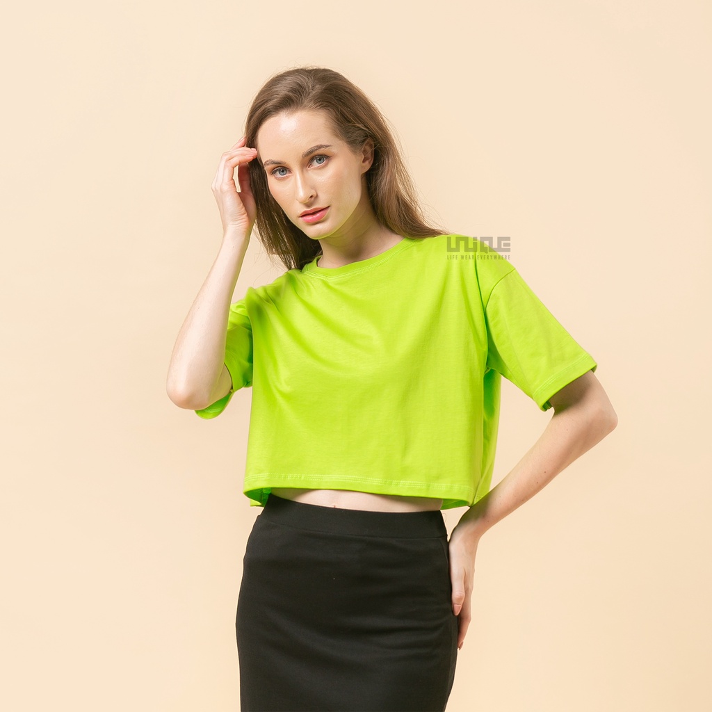 UNIQUE - (CropTop Series) Kaos Oversize Croptop Stabilo