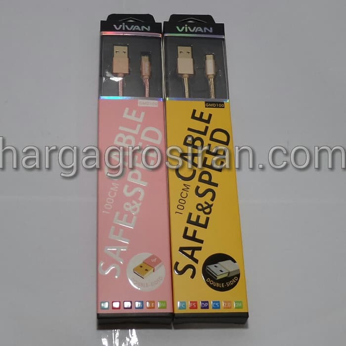 SALE Kabel Vivan GMD100 - Micro USB - Kepala USB 2 Sisi / Double Sided Indu