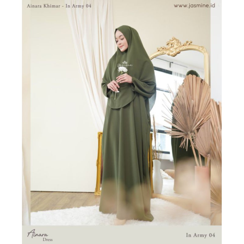 [JASMINE] AINARA DRESS GAMIS ABAYA POLOS