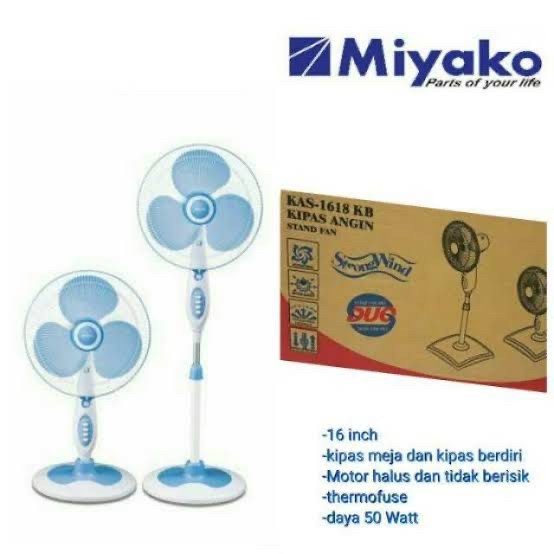 Stand Fan Kipas Angin Berdiri Miyako 16 KAS1618KB Nomor 1