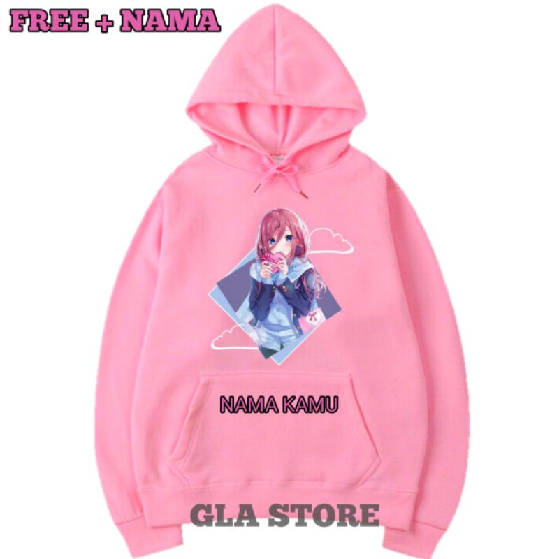 jaket Hoodie anak perempuan anime japan NAKANO MIKU keren terbaru-GLA STORE