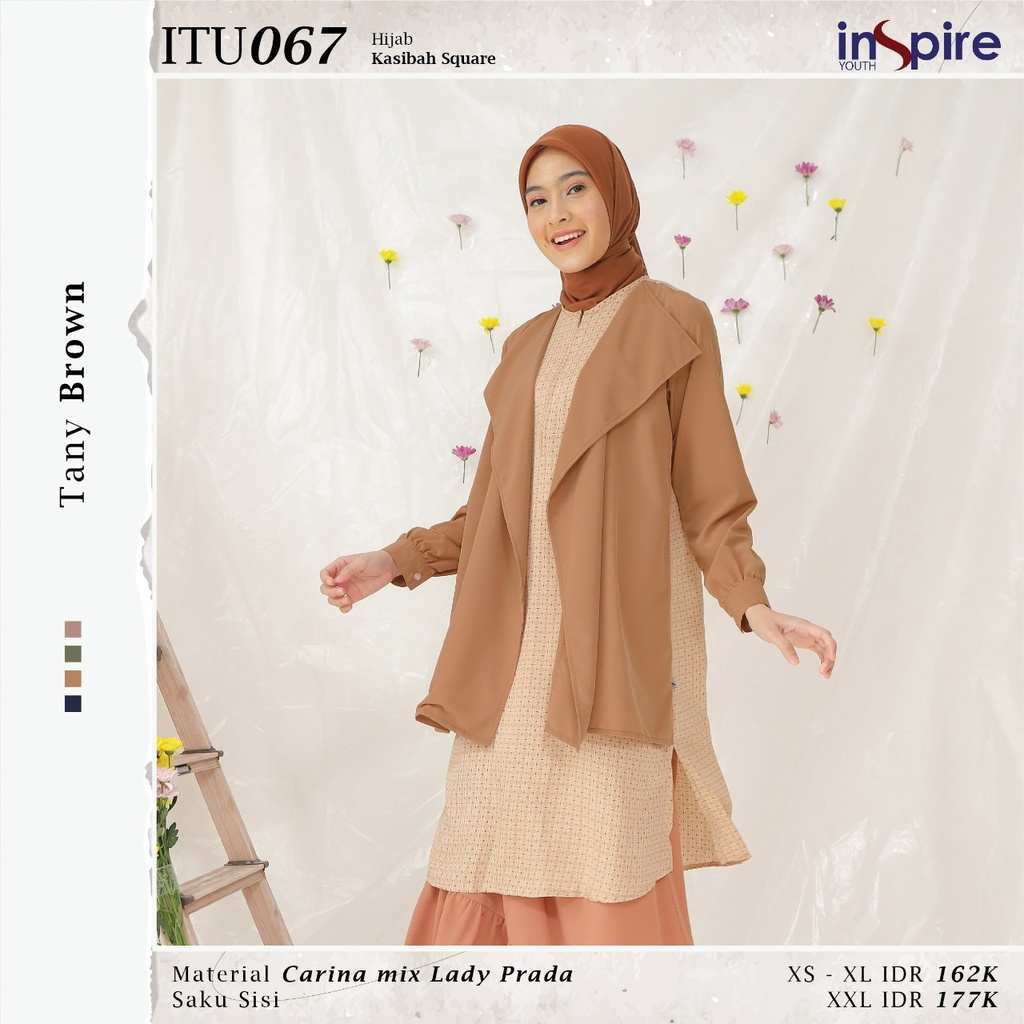 Inspire ITU 67  Bahan Carina mix Lady Prada Tunik Casual Dengan Model Seperti Memakai Outer