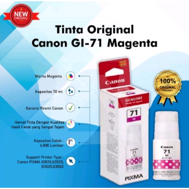 Tinta Canon GI-71 GI71 GI 71 G1020 G2020 G3020 G3060