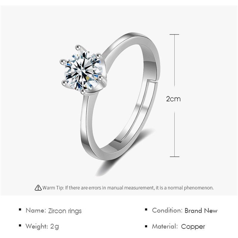 Cincin 925 Silver Adjustable Hias Kristal Berlian Gaya Korea Untuk Wanita