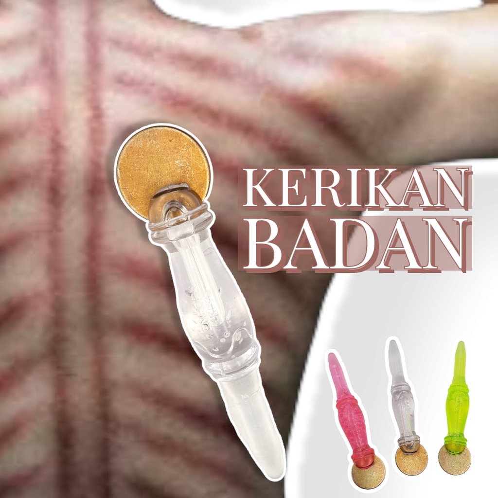 Alat Kerokan Koin Handle 2 in 1  / Kerikan Badan /Alat Untuk Masuk Angin Kerik &amp; Totok/Alat Bantu Kerok Kerokan / 2 in 1 Multicolor Tidak Sakit Tidak Tajam