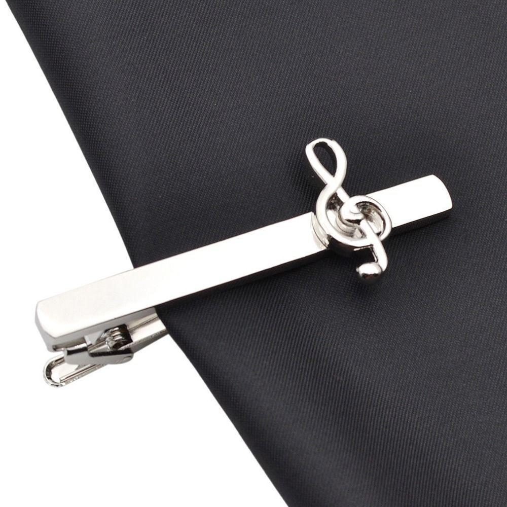 Needway Perhiasan Pria Fashion Dasi Klip Musik Note Tie Clip Dasi Pin