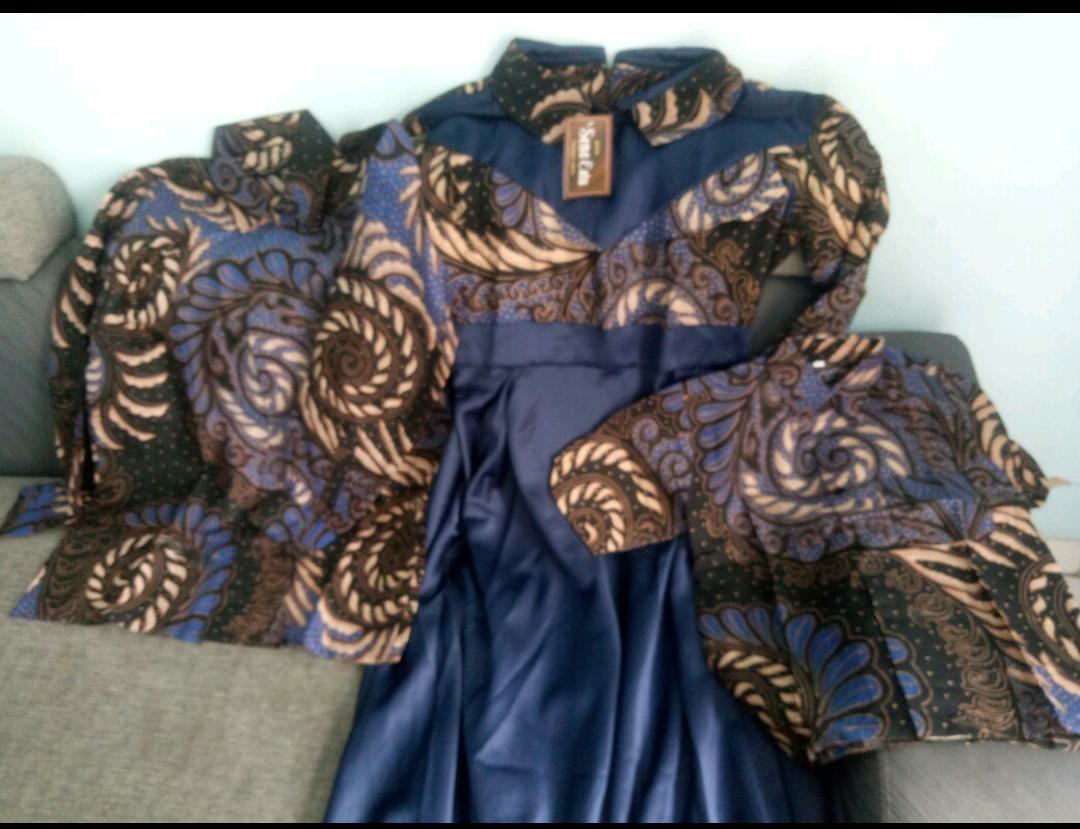 Batik Couple Keluarga Sania Ruffle Ori Ndoro Jowi Dnt Motif Asmat