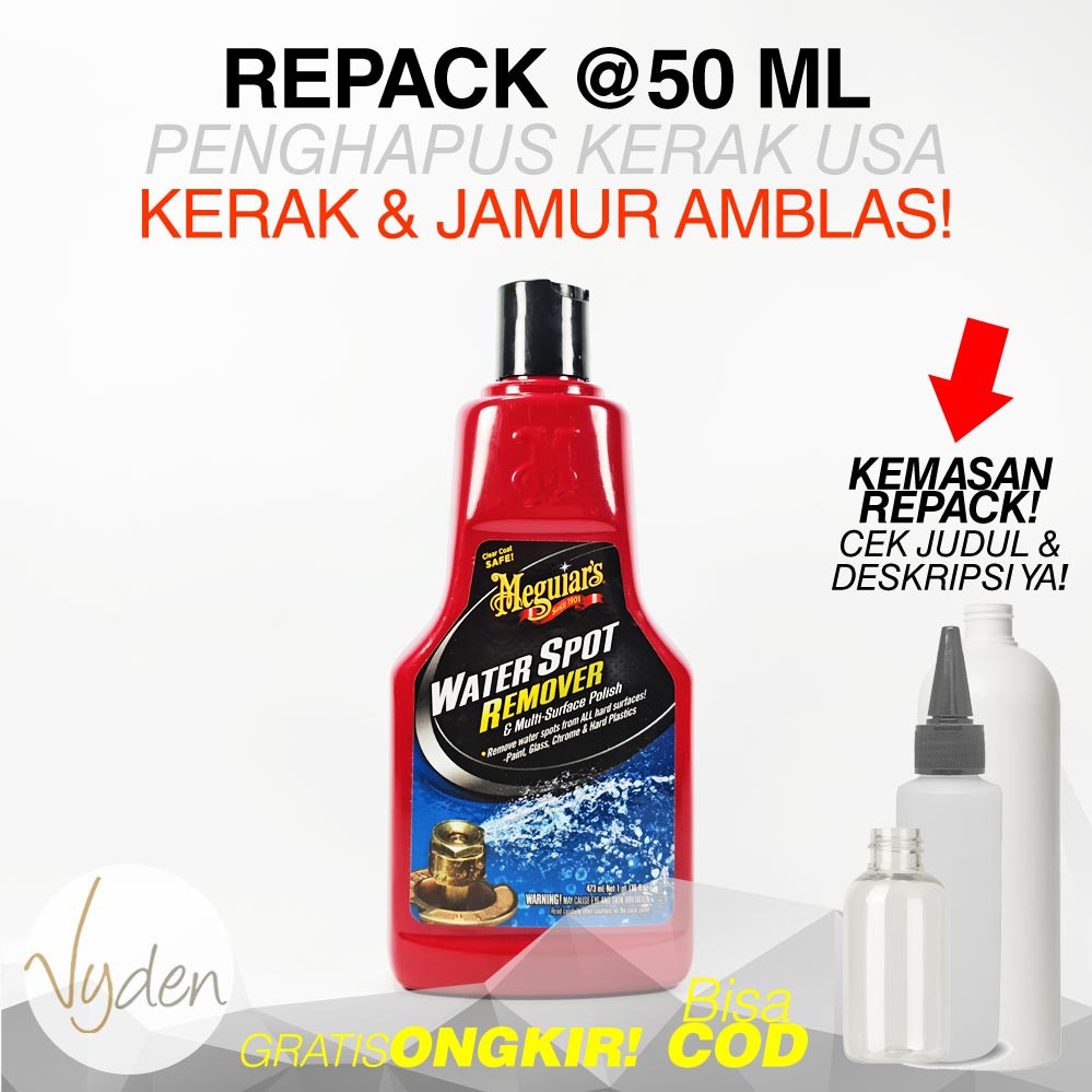 FD MEGUIARS Water Spot Remover ECER Waterspot Hapus Kerak Air Jamur Kaca Cat Plastik MURAH