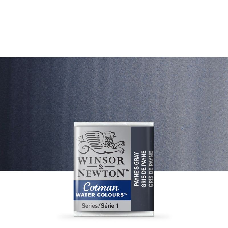 

CAT AIR COTMAN WATER COLOURS HALF PAN PAYNES GRAY WINSOR & NEWTON