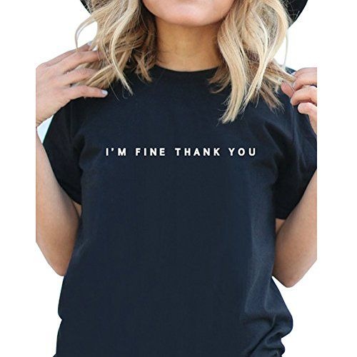 MYSTIQUE.ID-BAJU KAOS I'M FINE THANK YOU T-SHIRT LUCU DAN AESTHETIC