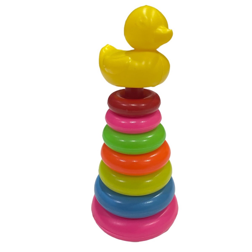 Mainan Anak Ring Donat Jumbo 10 Susun - Baby Stacking Donut Bear - Mainan Edukasi Anak