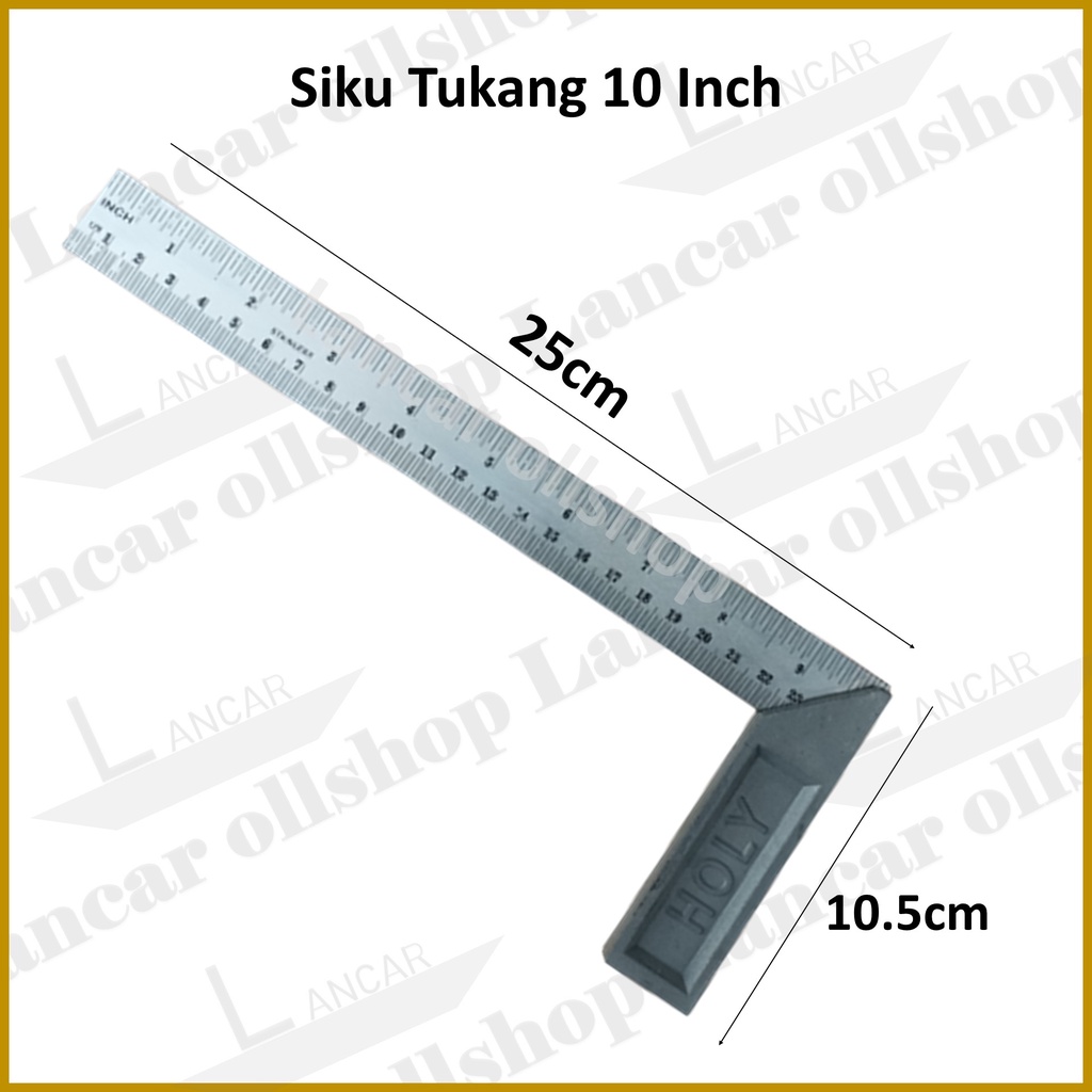 Siku tukang 10 inch 12 inch  / Siku L / Penggaris tukang