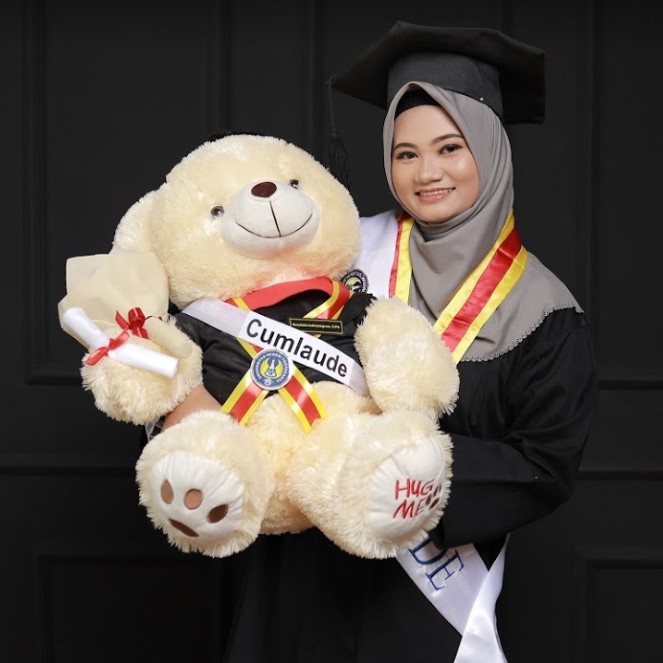 Kado Wisuda Boneka Teddy Bear Jumbo Cream