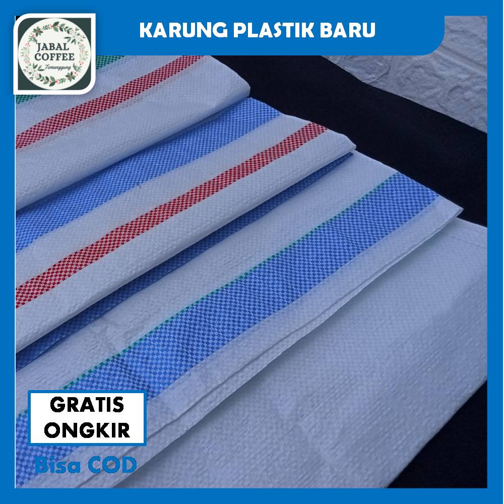 Karung Plastik Baru Ukuran 60 Cm X 100 Cm / Karung Plastik Putih Polos j115