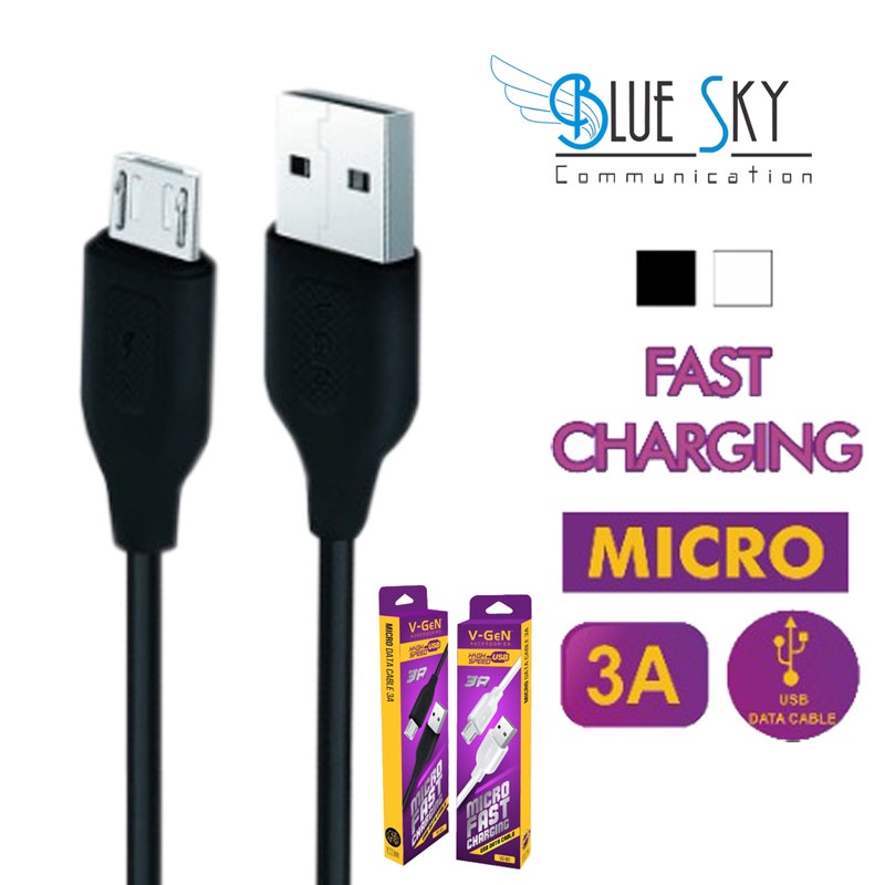 KABEL USB V-GEN 3A 1M VG-M1 MICRO FAST CHARGING