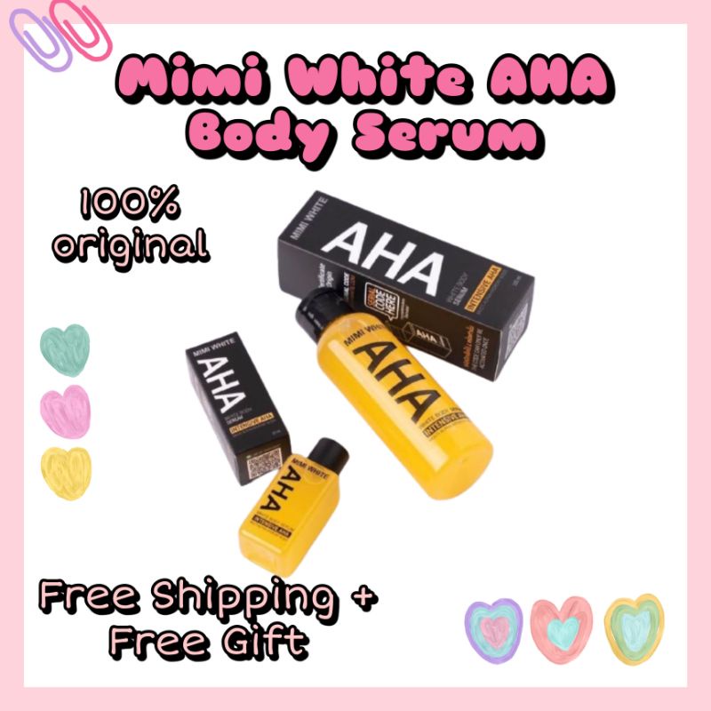 [FREE POUCH] Mimi white AHA Body serum by its.moumoo (pemutih badan) (lotion pemutifh) (body serum p